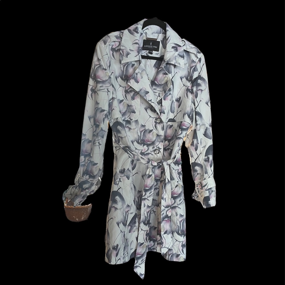 London Fog Floral Trench coat